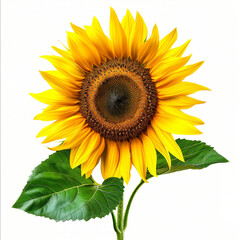 Obraz premium Die perfekte Sonnenblume auf weiß