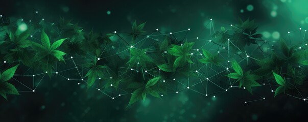 Networking concept with leafy background
