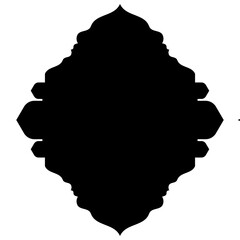 Islamic Label Emblem Shape Glyph Pictogram symbol visual illustration Classic Label and Emblem Icons: Turkish, Iranian, Arabic Glyphs for Exclusive Ramadan & Eid Banner Designs