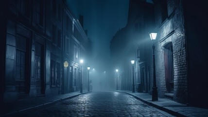 night view of empty street