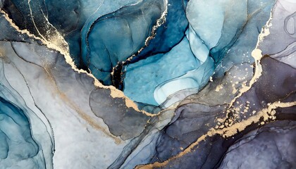 Naklejka premium Abstract luxury background with fluid painting and golden color