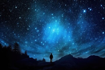 Fototapeta premium Universe landscape astronomy outdoors.