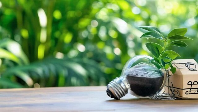 bulb with plant