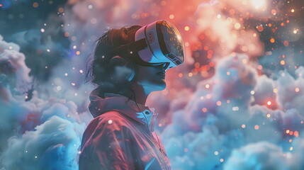 Naklejka premium Symbol picture for virtual reality