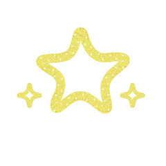 Gold glitter stars vector isolated. Golden sparkle luxury design element set isolated on white. Gold template star for banner, card, vip, exclusive, certificate, gift, privilege, voucher, store, prese
