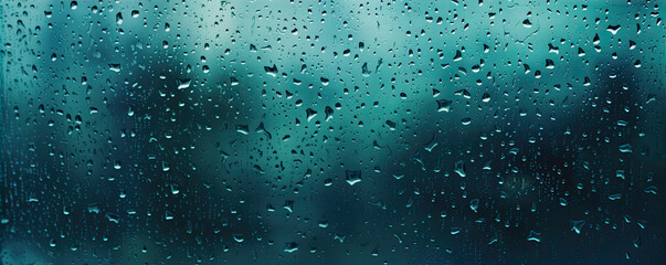 Obraz premium Raindrops on window with abstract background.