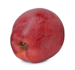 Whole ripe red apple isolated on white