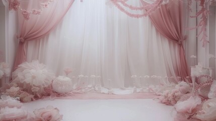 Fototapeta na wymiar Vintage Romantic Environment Backdrop / Background / Wallpaper