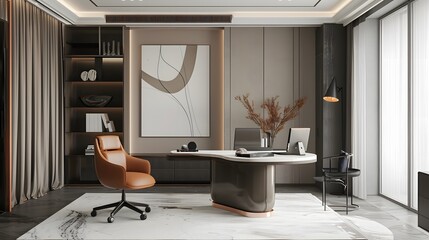Against a backdrop of modern decor and minimalist furnishings, the study product stands out with its timeless design and sophisticated features