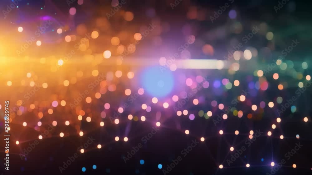 Poster abstract technology digital background with connection lines and dots. 3d rendering, abstract digita