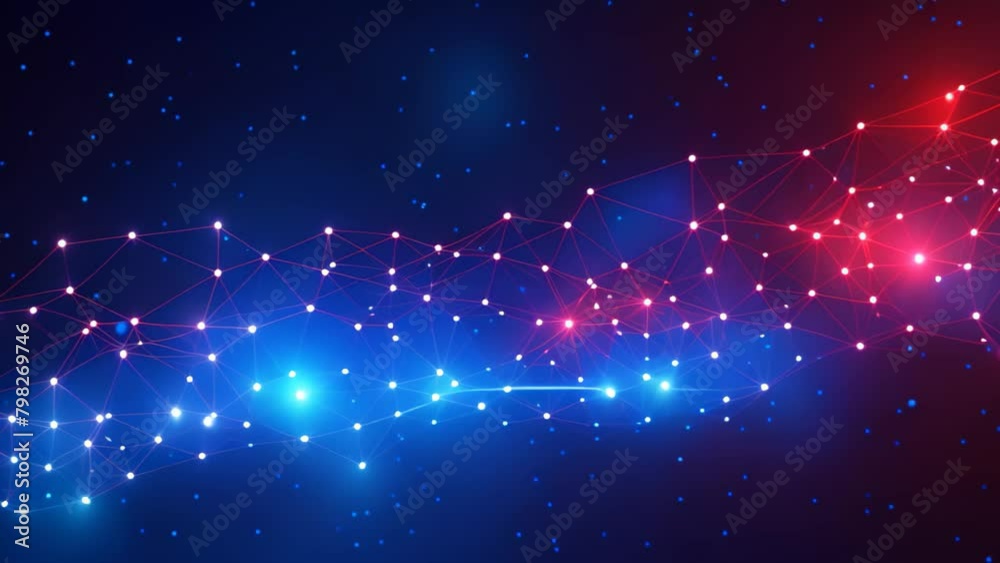 Poster abstract polygonal space low poly dark background with connecting dots and lines, abstract digital b