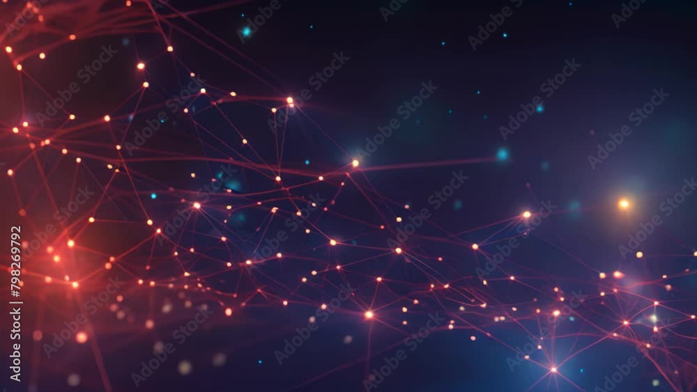 Poster abstract polygonal space low poly dark background with connecting dots and lines. connection structu