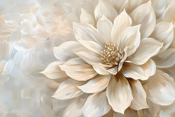 Beautiful Flower Painting: Elegant, Delicate Artwork with Soft Colors