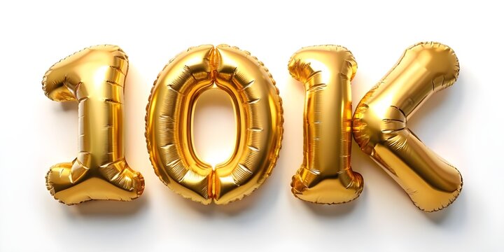 Golden Inflatable Balloon: 10k Followers