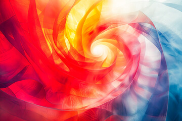 Vibrant spiral of energy and color