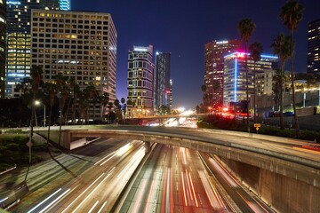 Nighttime Tilt Film: Downtown Los Angeles (4K)