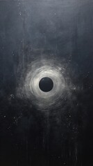 Minimal style galaxy painting space hole.