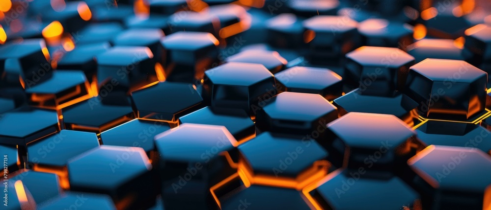 Canvas Prints a close up of a black and orange background. generative ai.