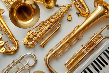 Obraz premium golden musical instrument