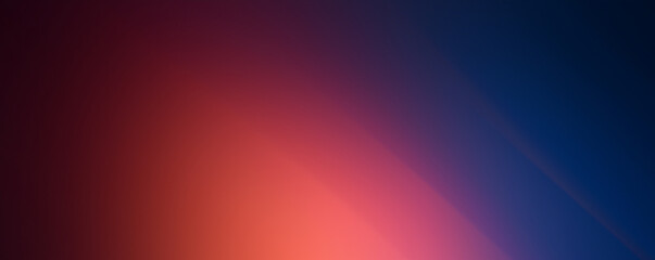 Dark blue and orange gradient abstract background banner with blur