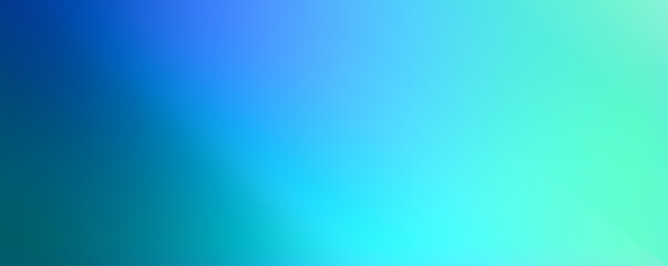 Blue and green gradient abstract background banner with blur