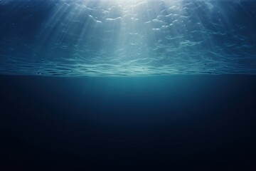 Deep ocean underwater outdoors nature. - obrazy, fototapety, plakaty