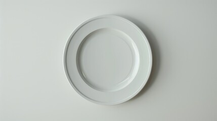 White plate on a white surface
