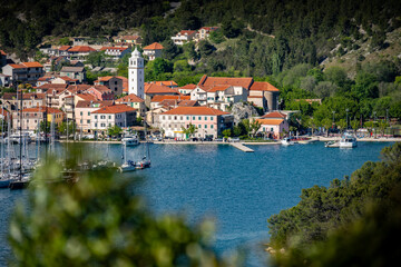 Fototapeta na wymiar Beautiful coastal town of Skradin, entrance to the wonderful Krka national park, Croatia