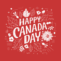 2024 canada day vector illustration, happy canada day