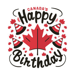 2024 canada day vector illustration, canada happy birthday