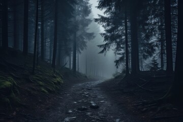 Obraz premium Fog landscape outdoors nature.