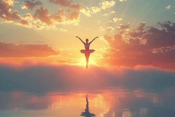 Person Standing in the Middle of Body of Water