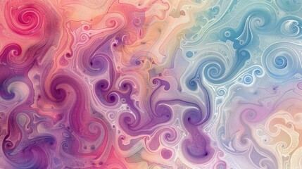 A mesmerizing swirl of pastel colors blending in a dreamy abstract pattern