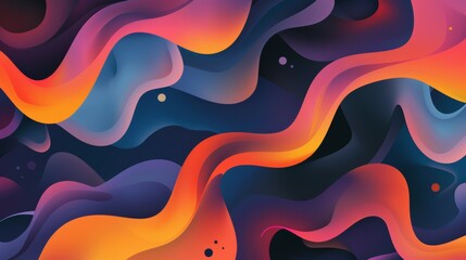 Vibrant waves of color dance in an abstract digital sea - obrazy, fototapety, plakaty
