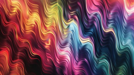 Vibrant waves of liquid color flow - obrazy, fototapety, plakaty