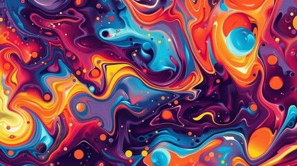 A cosmic dance of vibrant colors and swirling patterns - obrazy, fototapety, plakaty