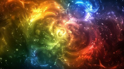A cosmic dance of vibrant nebulae colors - obrazy, fototapety, plakaty