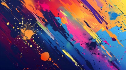 A burst of vibrant colors in dynamic abstract art - obrazy, fototapety, plakaty