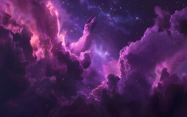 Fototapeta na wymiar a Dreamy purple Cosmic Universe