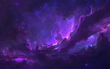 a Dreamy purple Cosmic Universe - obrazy, fototapety, plakaty
