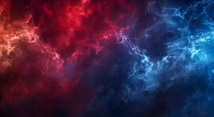 Obraz na płótnie Canvas Colorful Space Background with Red and Blue Nebula
