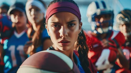 The expansion of womens sports leagues globally is breaking barriers, promoting gender equality, and inspiring a new generation of athletes, science concept - obrazy, fototapety, plakaty