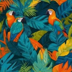 tropical paradise seamless pattern