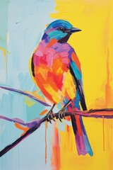 Bird painting bird animal.