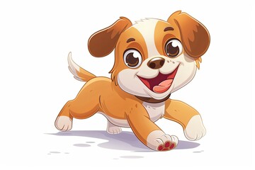 Fototapeta premium Cute Canine Character - Playful Vector Cartoon Illustration for Kids