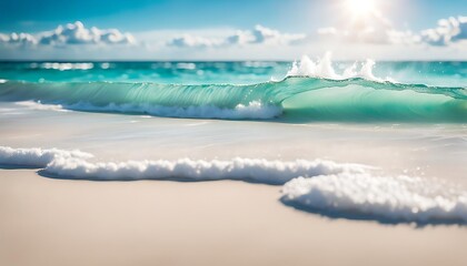 beach next to the ocean background