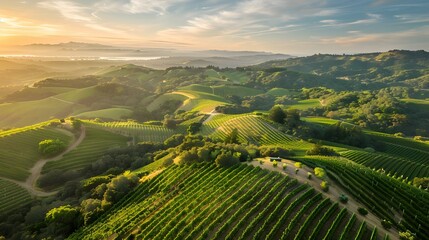 the lush vineyards of wine country to the rugged terrain of a canyon, the HD camera captures the diverse beauty of landscapes from above in captivating aerial photography