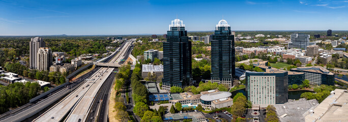 Pano of high rise buildings