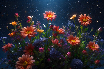 Stars and flowers