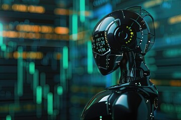 A robot with a black head
